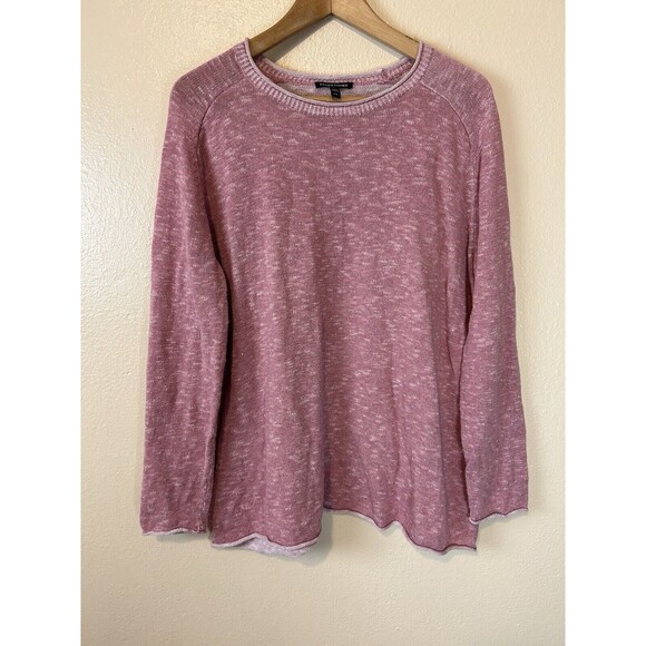 Eileen Fisher Sweater Linen Pullover Pink Lagenlook Organic Modern Minimalist - Picture 1 of 3
